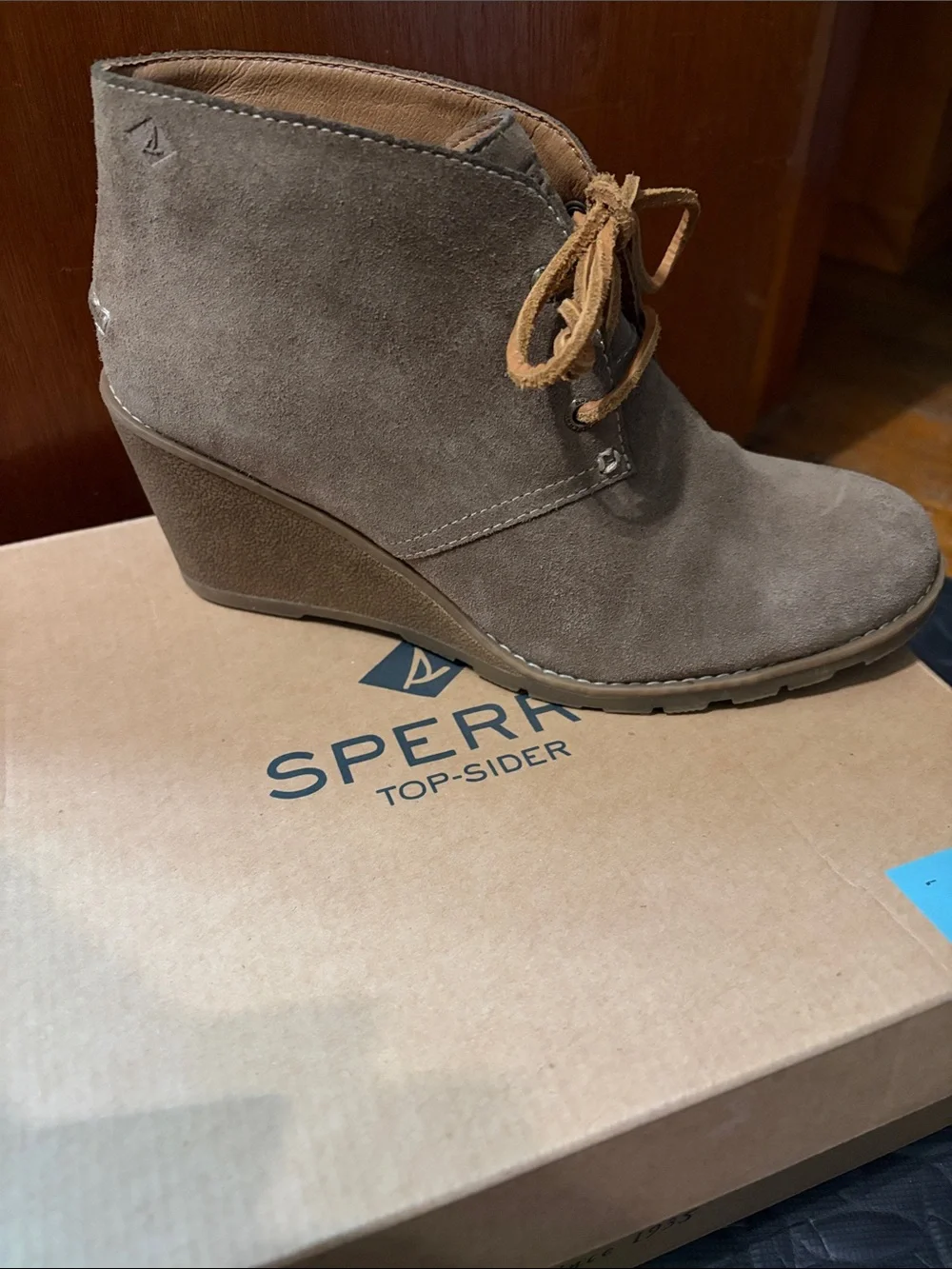 Sperry Women’s Celeste Prow Taupe Suede Boots